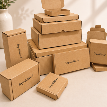 Printed Brown Postal PIP Boxes (Large Letter)