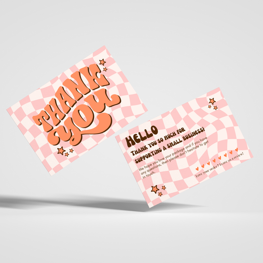 A6 Retro Order Insert Cards