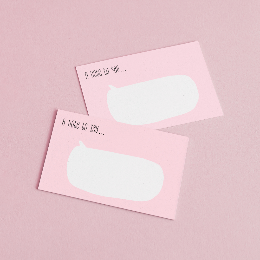 85 x 55mm ‘A Note to Say' Order Insert Cards (Writable) – Happy Pack