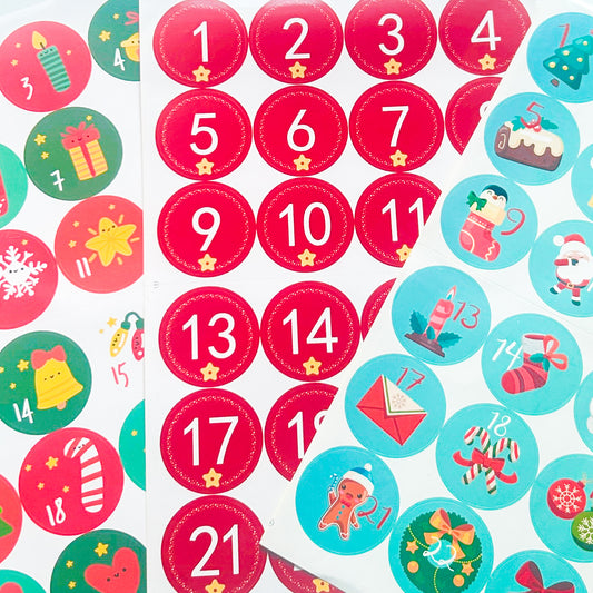 24-Day Advent Calendar Stickers
