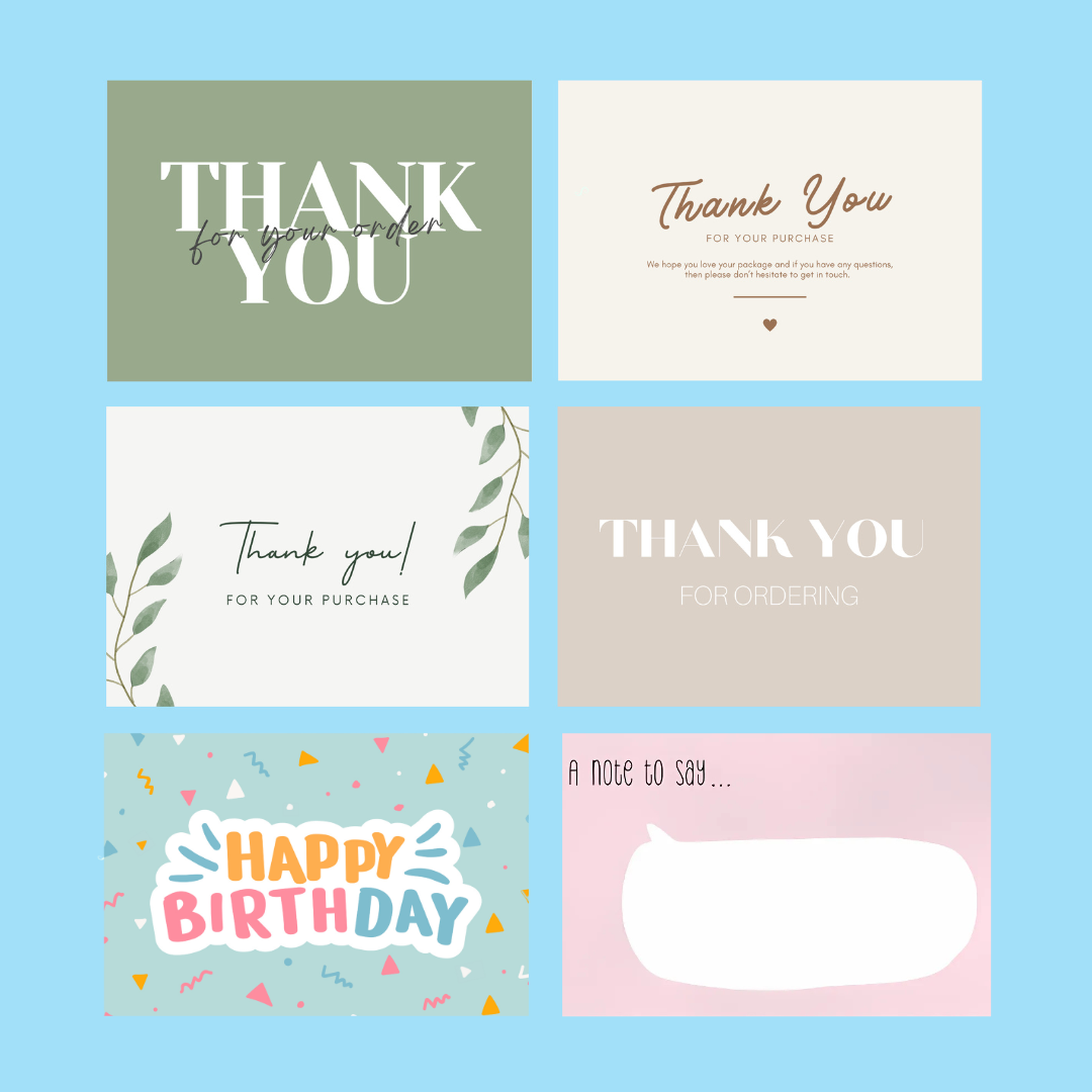 105mm x 148mm (A6) Appreciation Cards