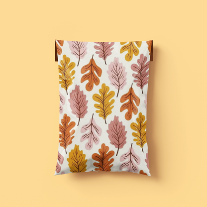 Patterned Poly Postal Bags - Autumn