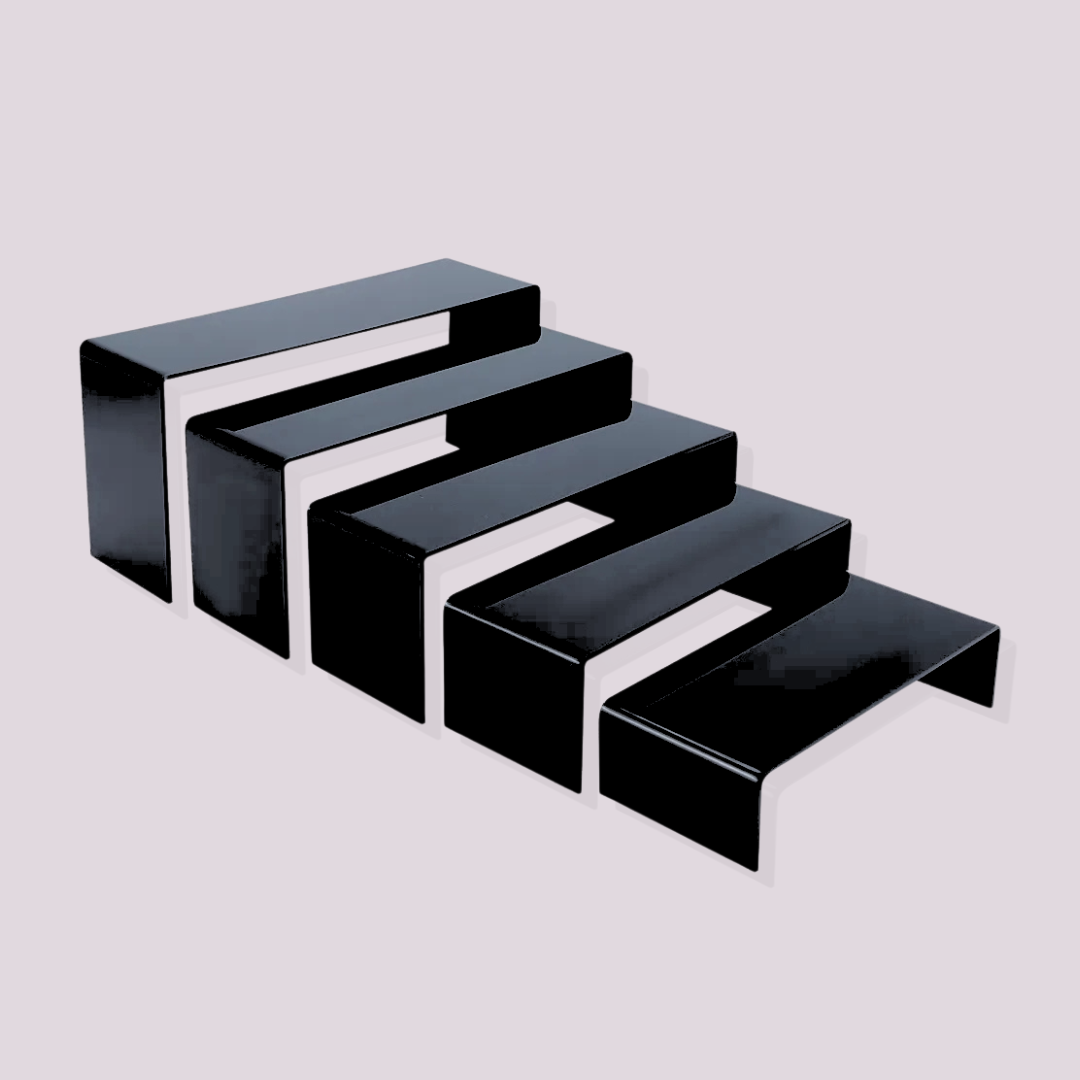 Black Acrylic Risers (Set of 5) – Happy Pack