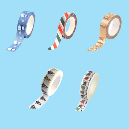 Christmas Patterned Washi Tape (15mmx10m)