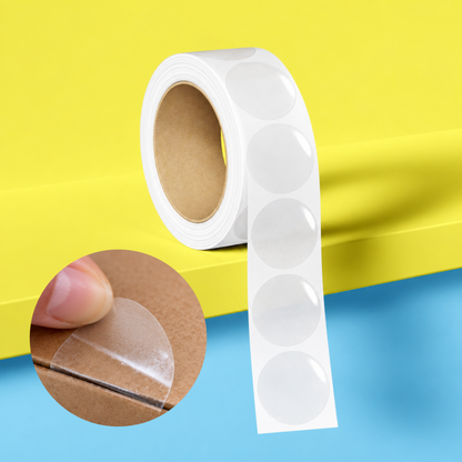 1" Clear Circle Sealing Stickers