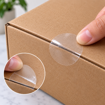1" Clear Circle Sealing Stickers