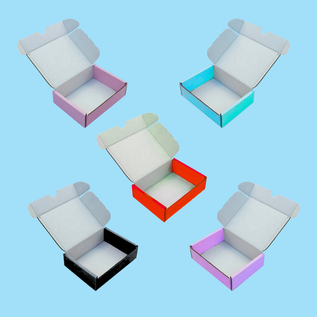 Coloured 10x7x3" Postal Boxes (Small Parcel)