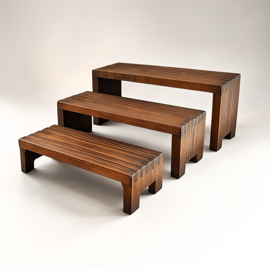 Wooden Display Risers – Pack of 3