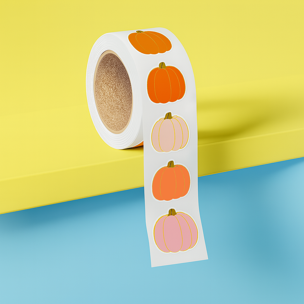 1" Stickers - Colourful Pumpkin