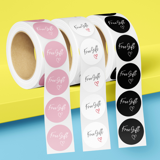 1" Stickers - 'Free Gift'