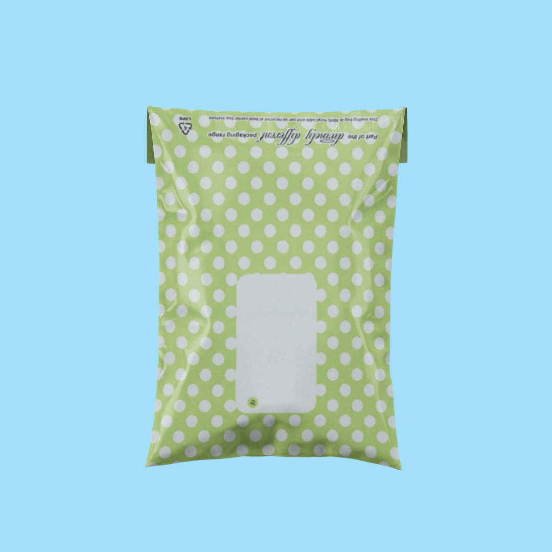 Polka-Dot Patterned Poly Postal Bags