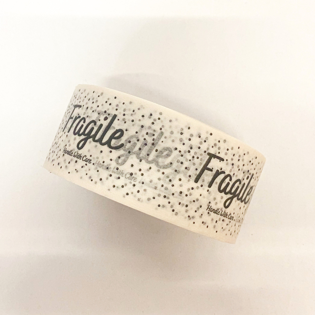 'Fragile' Polka-Dot Patterned Paper Tape