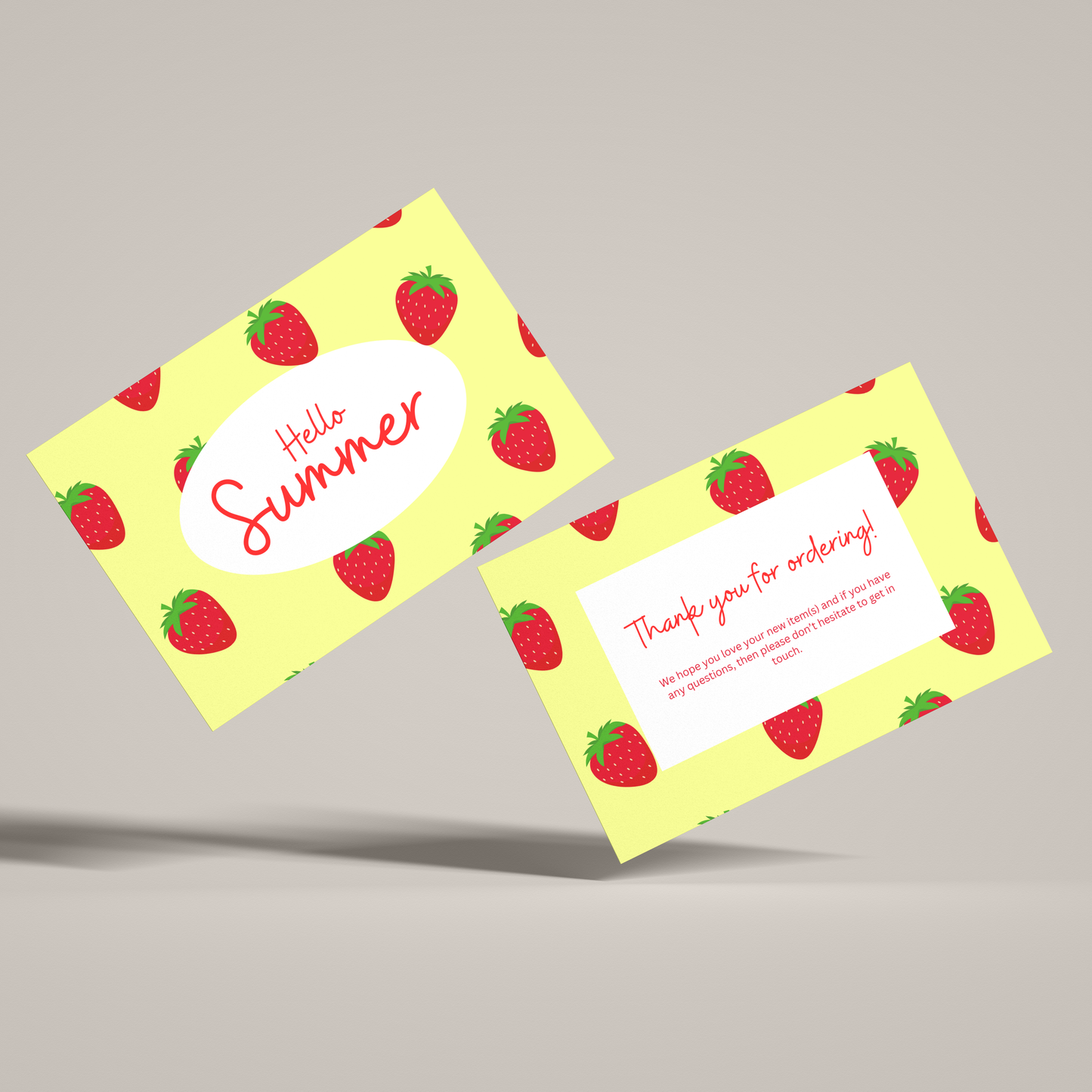 A6 Hello Summer Order Insert Cards