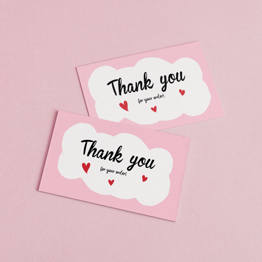 85 x 55mm Pink Order Insert Cards