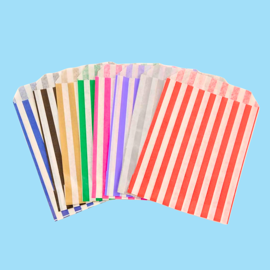 5x7" Candy Stripe Paper Bags