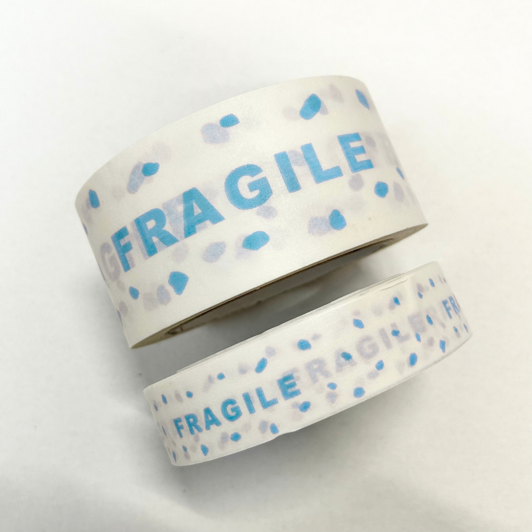 'Fragile' Polka-Dot Patterned Paper Tape