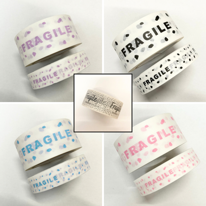 'Fragile' Polka-Dot Patterned Paper Tape