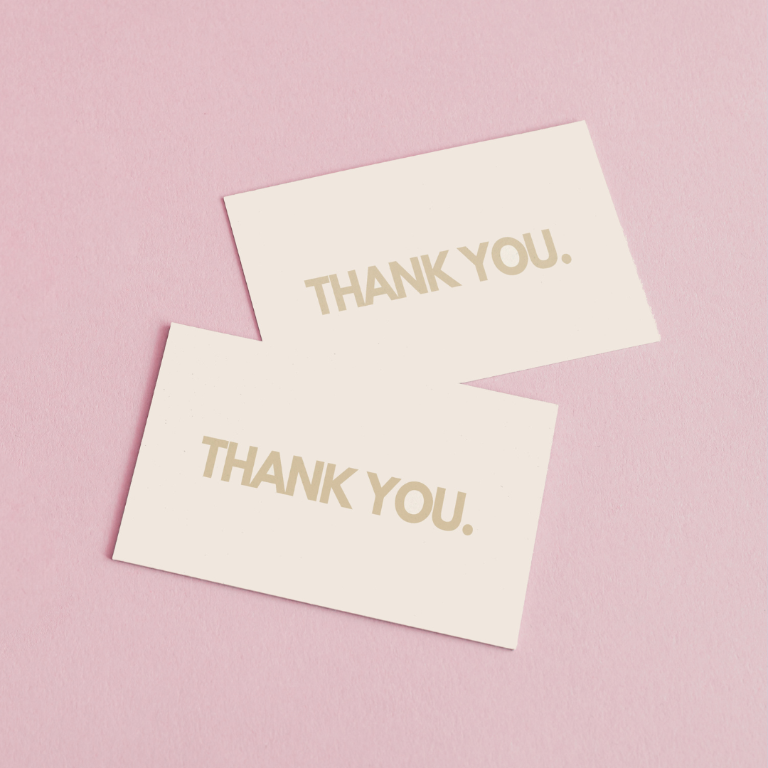 85mm x 55mm Appreciation Cards