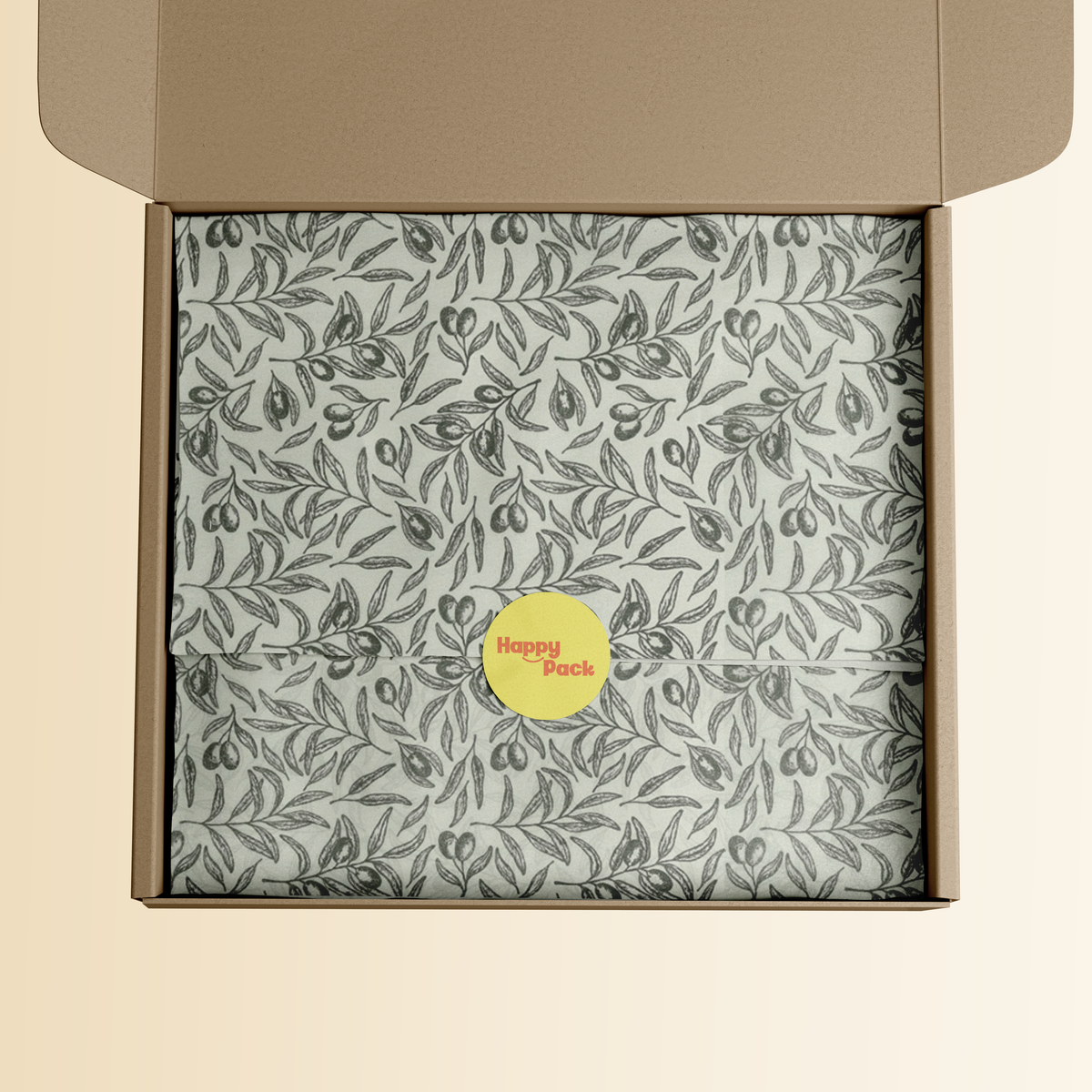 Olive Patterned Tissue Paper