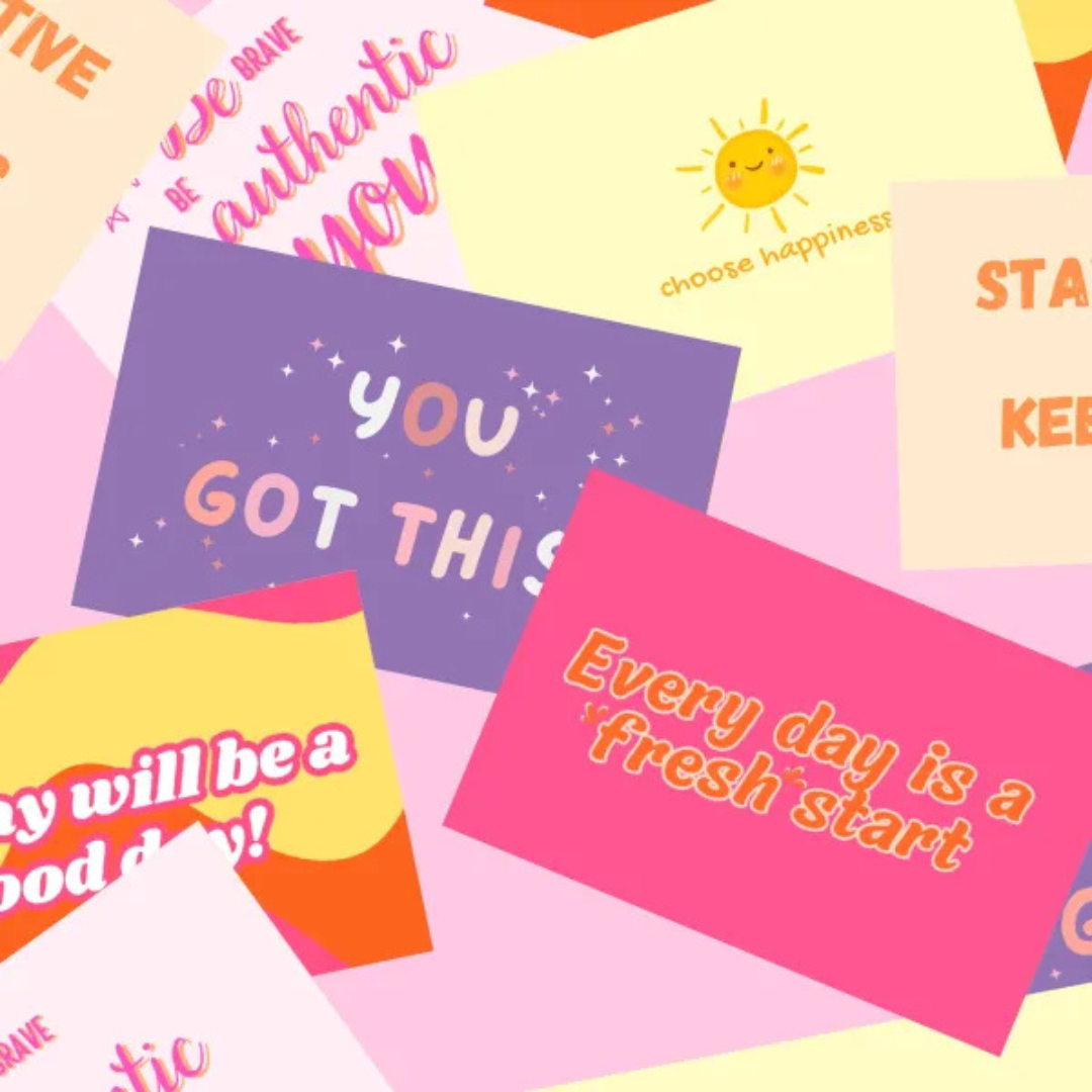 105mm x 148mm (A6) Positivity Cards