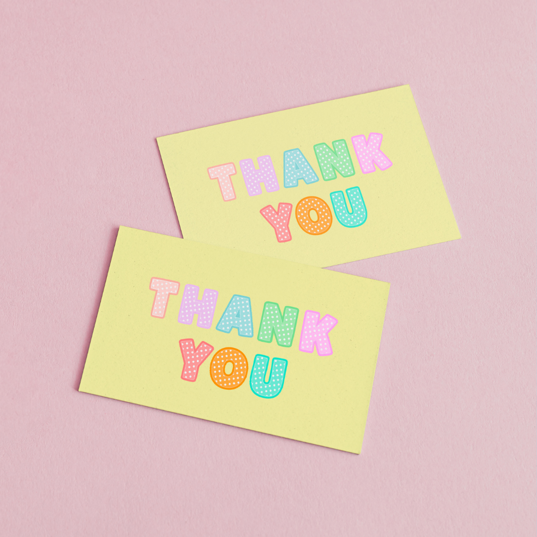 85mm x 55mm Appreciation Cards