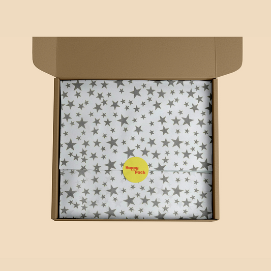 Silver Star Patterned Tissue Paper 20x30"