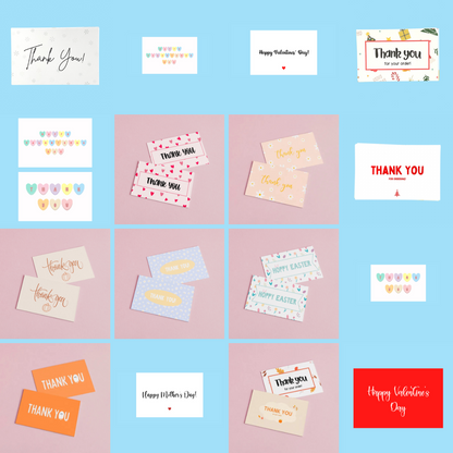 85mm x 55mm Seasonal Appreciation Cards