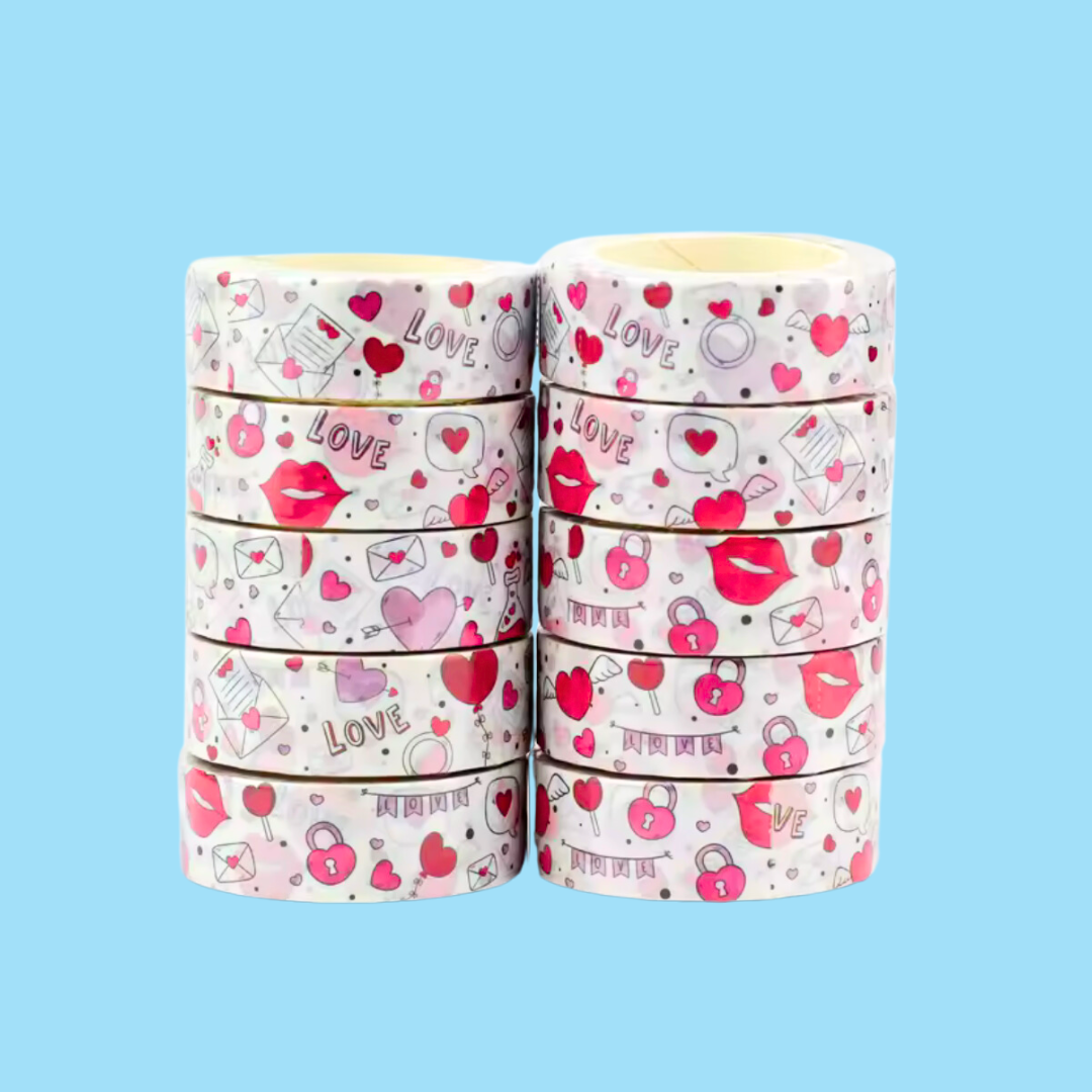 Valentine's Patterned Washi Tape (15mmx10m)