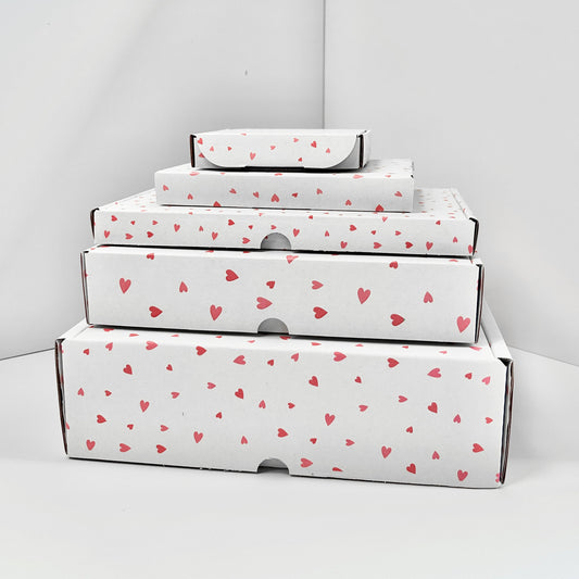 Pink & Red Heart Patterned PIP and Postal Boxes