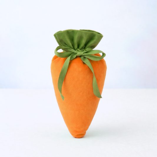 Velvet Carrot Drawstring Bags